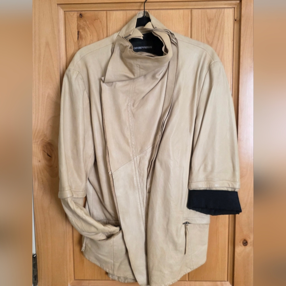 Emporio Armani Calfskin Leather Jacket